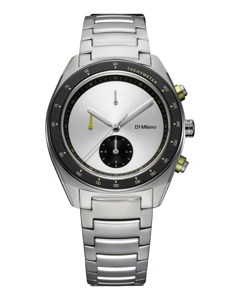 D1 Milano Watch Chronograph 40mm - Essential White Silver
