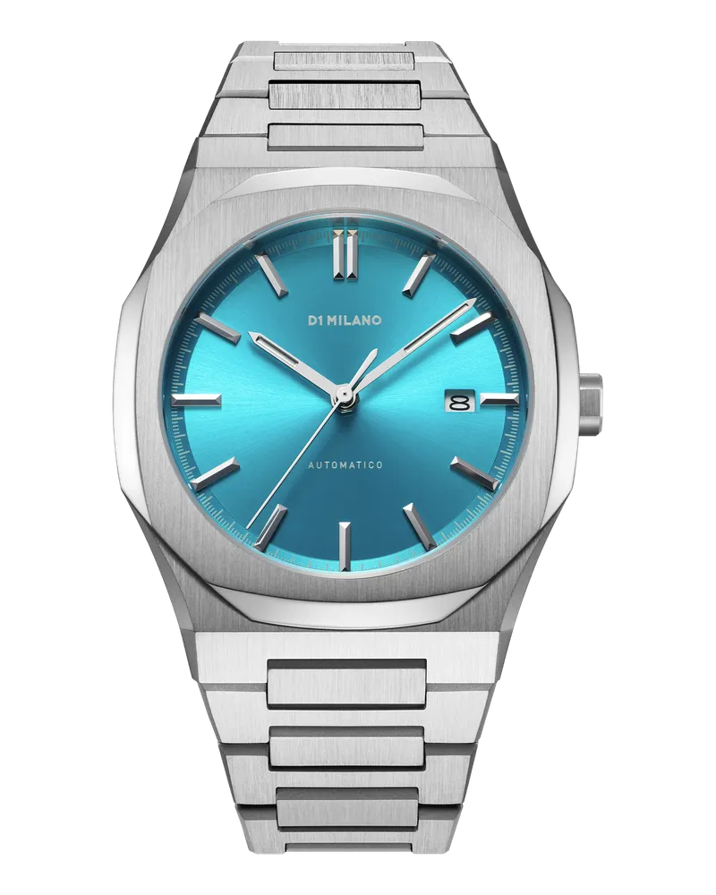 D1 Milano Watch Automatic Bracelet 41.5mm Turquoise Blue