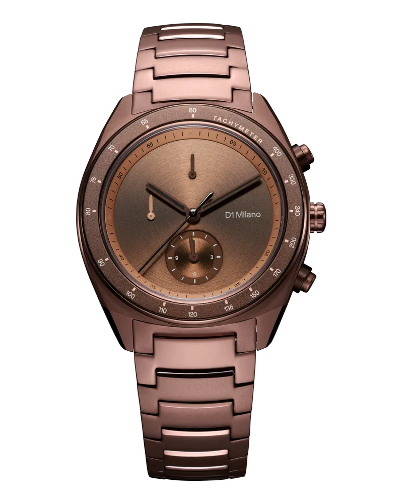 D1 Milano Watch Chronograph 40mm - Essential Brown Brown