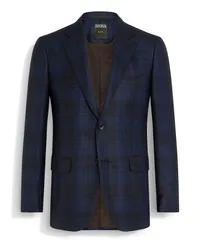 Ermenegildo Zegna Jacke aus Kaschmir und Seide in Marineblau und Blau Marineblau