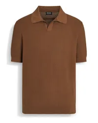 Ermenegildo Zegna Poloshirt aus Premium Cotton in dunklem Foliage Dunkles