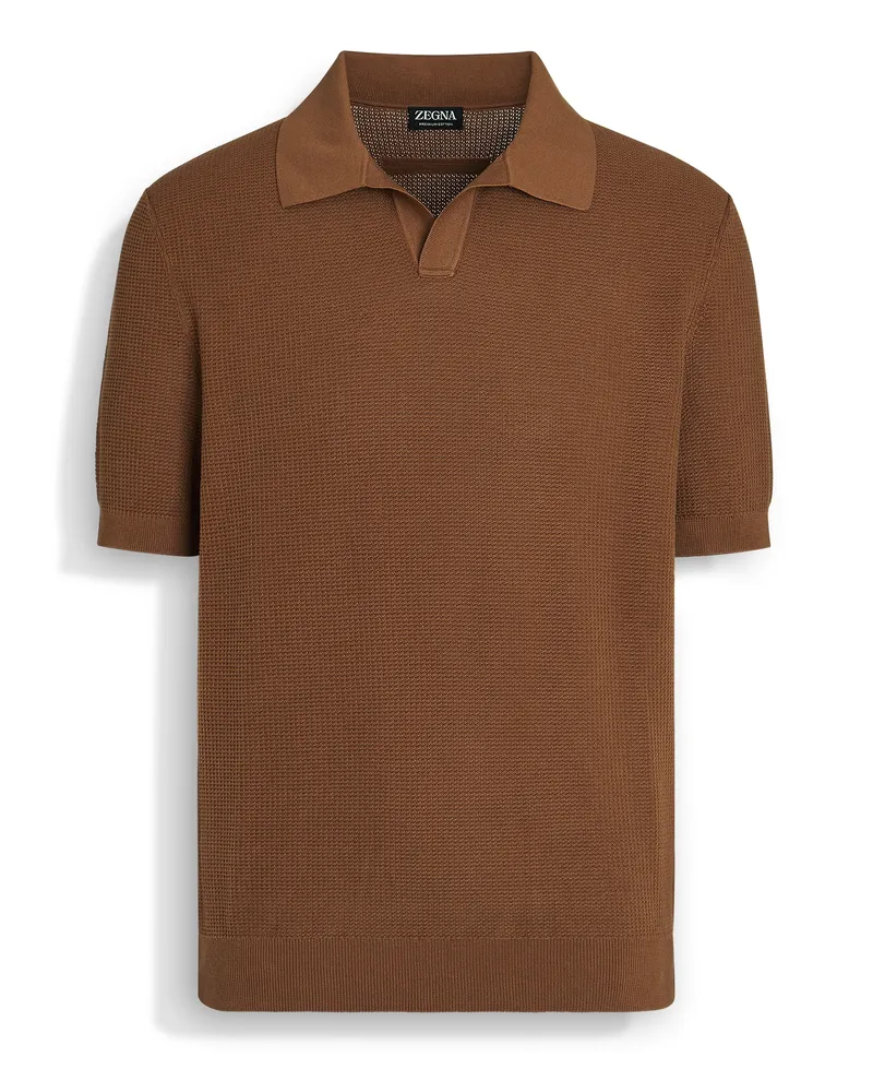 Ermenegildo Zegna Poloshirt aus Premium Cotton in dunklem Foliage Dunkles