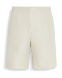 Ermenegildo Zegna Bermuda-Shorts aus Oasi Lino in Altweiß Altweiß