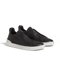 Ermenegildo Zegna Triple Stitch SECONDSKIN Sneaker in Schwarz Schwarz