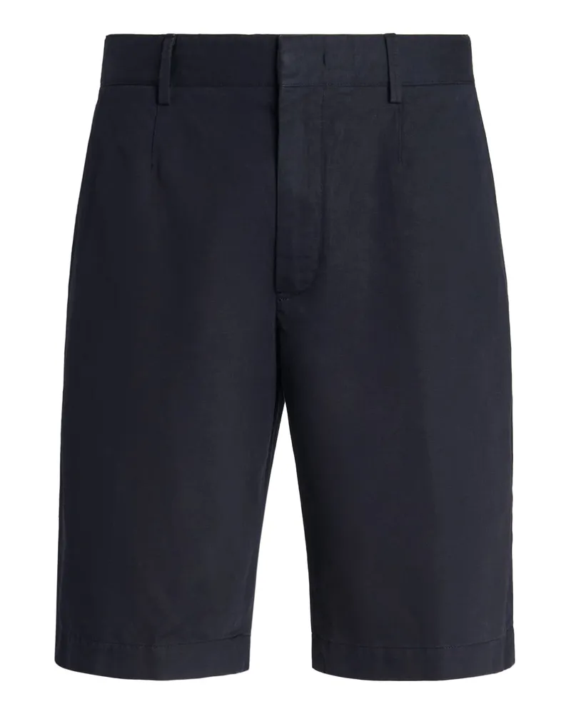 Ermenegildo Zegna Summer Chino Aus Baumwolle Und Leinen In Marineblau Marineblau