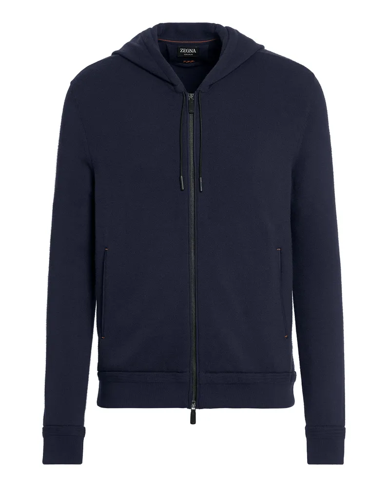 Ermenegildo Zegna 12milmil12 Hoodie Aus Wolle Mit Reißverschluss In Marineblau Marineblau