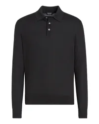 Ermenegildo Zegna Poloshirt aus Cashseta in Schwarz Schwarz