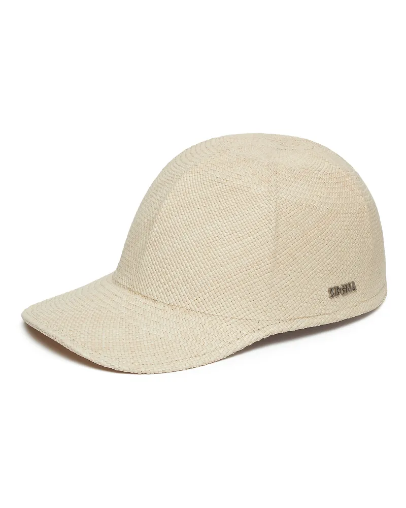 Ermenegildo Zegna Baseballcap aus Stroh in Weiß Weiß