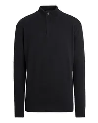 Ermenegildo Zegna Pullover aus Oasi Cashmere mit Stehkragen und Reißverschluss in Schwarz Schwarz