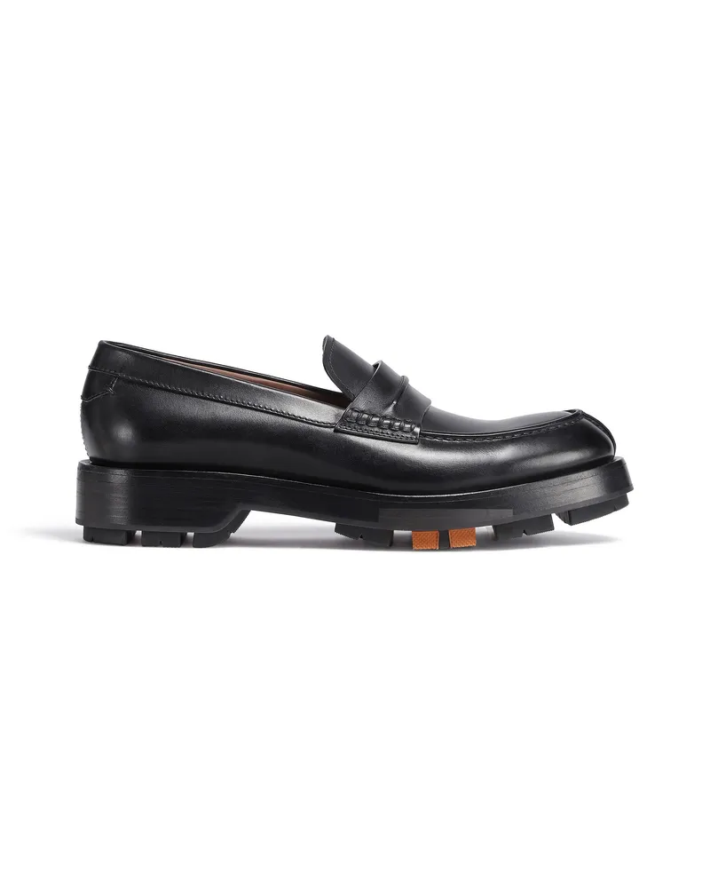 Ermenegildo Zegna Udine Loafer aus Handgeschliffenem Leder in Schwarz Schwarz