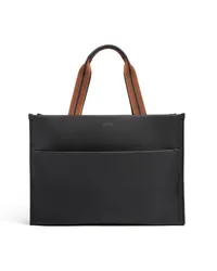 Ermenegildo Zegna E/W Tote Bag aus Hirschleder in Schwarz Schwarz