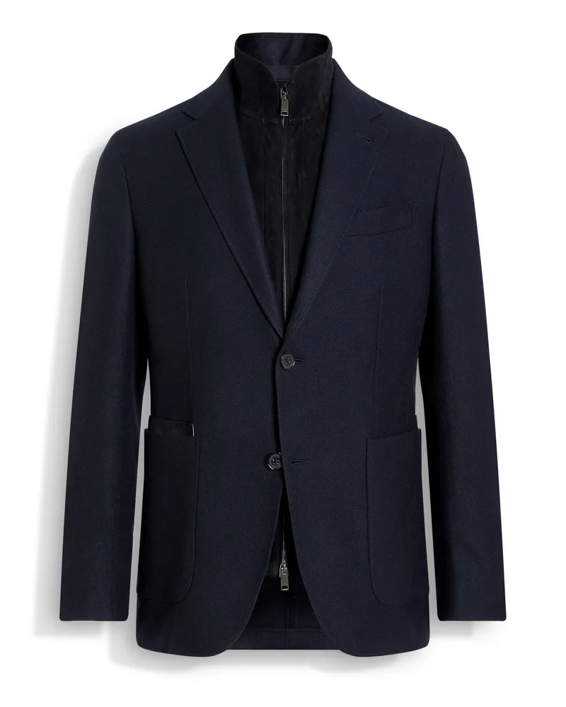 Ermenegildo Zegna Jacke Aus Trofeo Cashmere In Marineblau