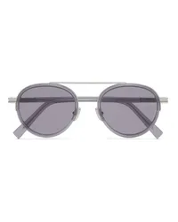 Ermenegildo Zegna Orizzonte II Sonnenbrille aus Acetat und Metall in Opal-Grau Opal-grau