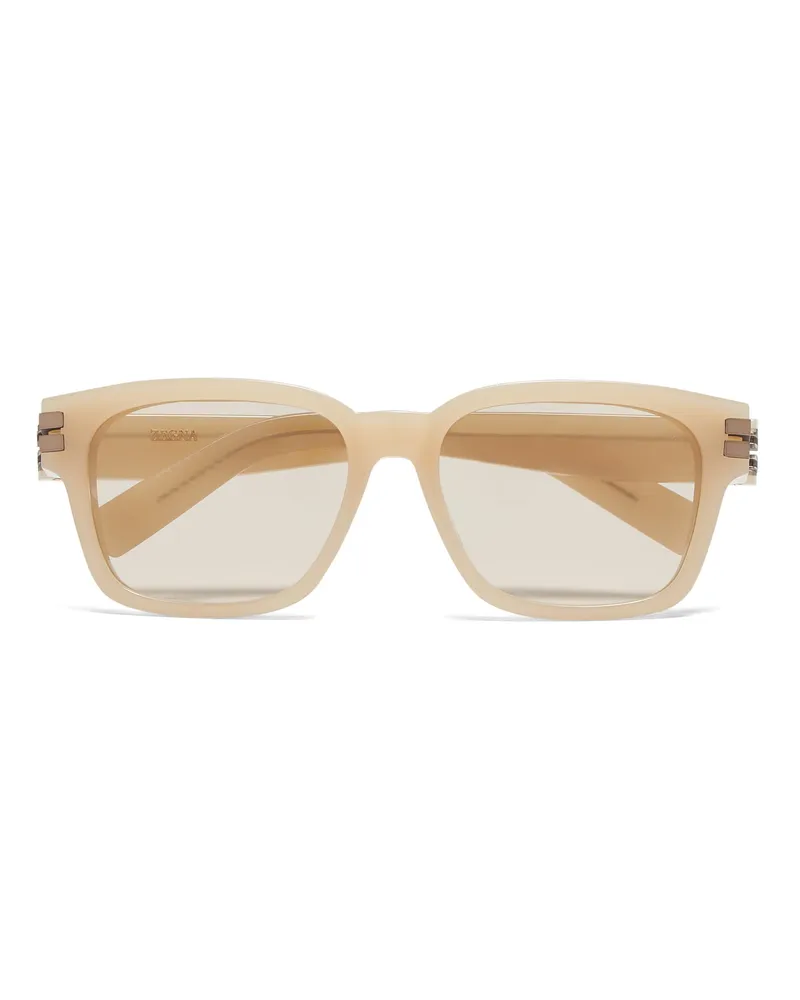 Ermenegildo Zegna Sonnenbrille aus Acetat in Beige Beige