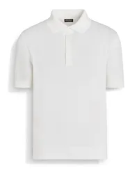 Ermenegildo Zegna Poloshirt aus Premium Cotton in Weiß Weiß