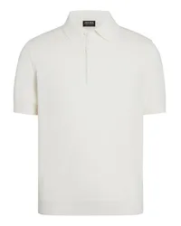 Ermenegildo Zegna Poloshirt aus Premium Cotton in Weiß Weiß