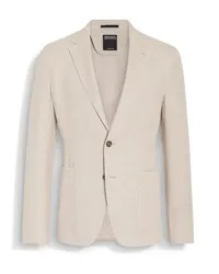 Ermenegildo Zegna Hemdjacke aus Oasi Lino in Hellbeige Hellbeige