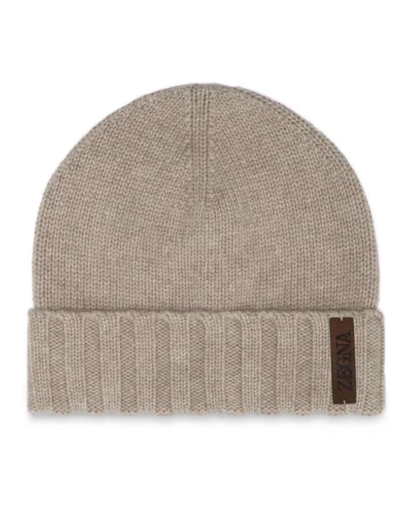 Ermenegildo Zegna Beanie aus Oasi Cashmere in Beige Beige