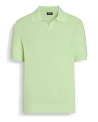 Ermenegildo Zegna Poloshirt aus Premium Cotton in hellem Aqua-Grün Helles