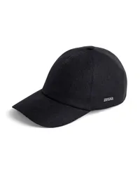 Ermenegildo Zegna Baseballcap aus Oasi Lino in Dunkelblau Dunkelblau