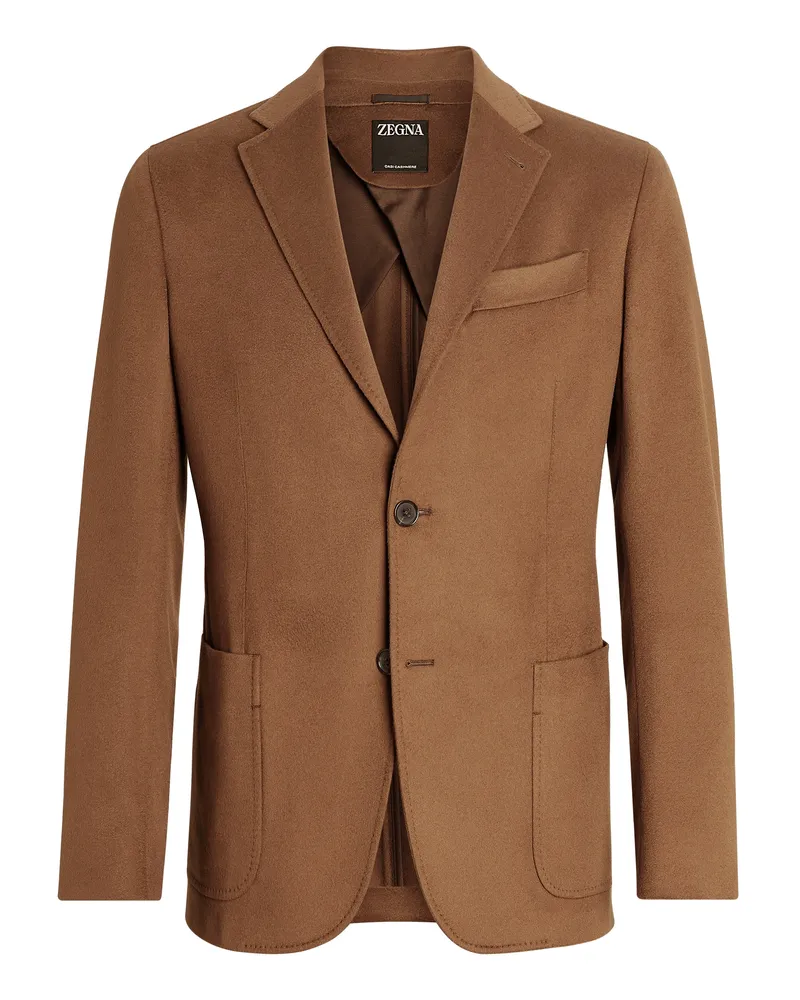 Ermenegildo Zegna Hemdjacke aus Oasi Cashmere in Dunklem Foliage Dunkles