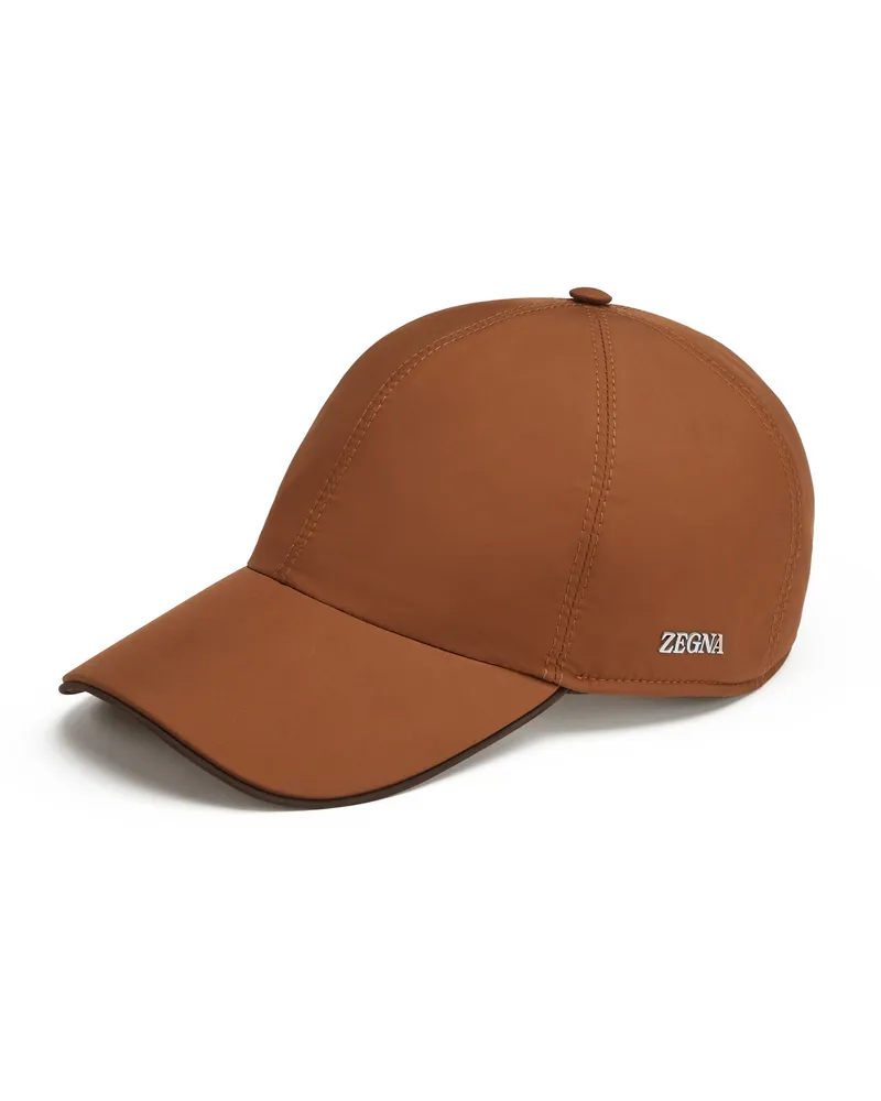 Ermenegildo Zegna Baseballcap aus technischem Material in dunklem Foliage Dunkles