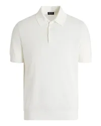 Ermenegildo Zegna Poloshirt aus Premium Cotton in Weiß Weiß