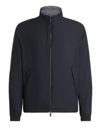 Ermenegildo Zegna Brezza Wendbares Blouson aus Mikrofaser Marineblau