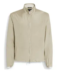 Ermenegildo Zegna Blouson aus Seide Hellbeige