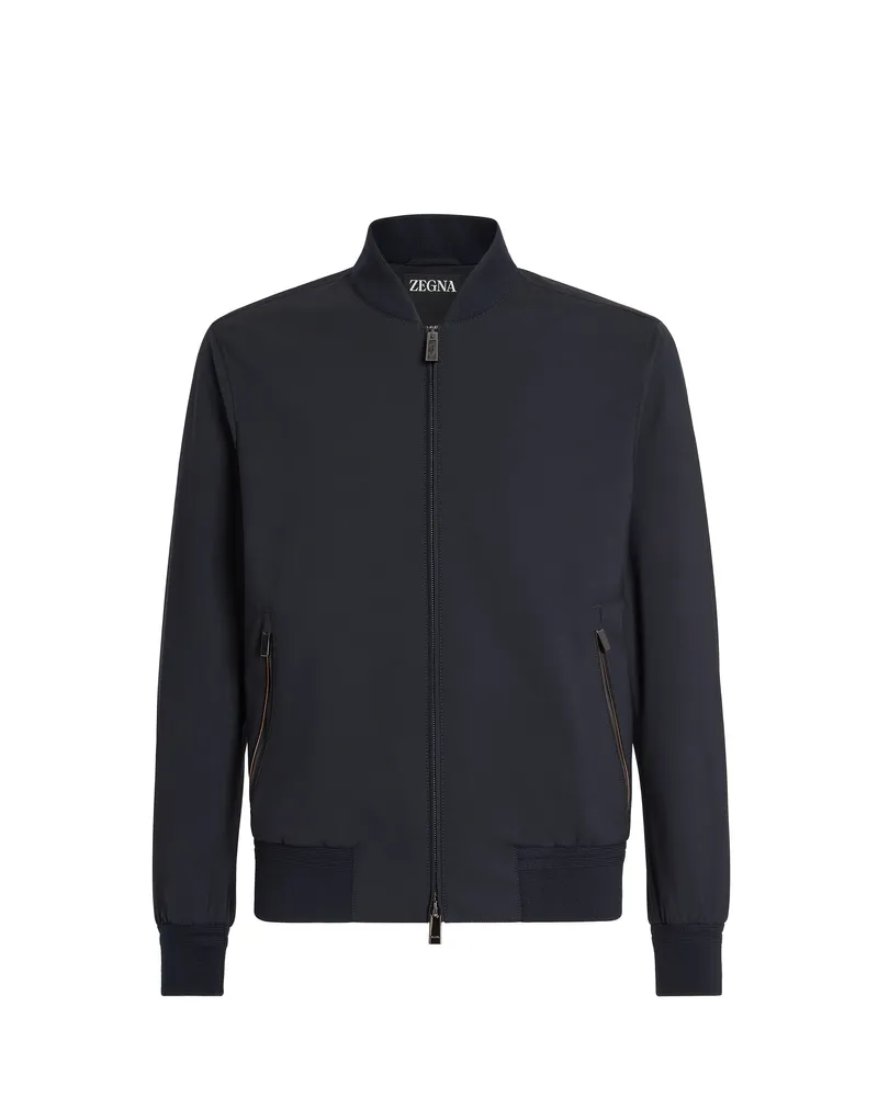 Ermenegildo Zegna Blouson aus Trofeo Elements Wolle Marineblau