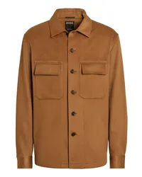 Ermenegildo Zegna Alba Hemdjacke aus Oasi Cashmere Dunkles