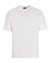 Ermenegildo Zegna T-Shirt aus High Performance Wolle in Weiß Weiß