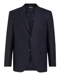 Ermenegildo Zegna Elastische Jacke aus Trofeo Comfort Wolle und Seide in Marineblau Marineblau