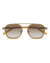 Ermenegildo Zegna Orizzonte I Sonnenbrille aus Metall und Acetat in transparentem Golden Syrup Transparentes