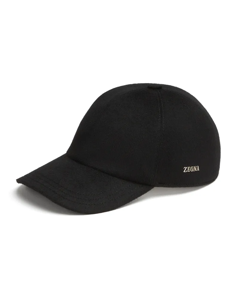 Ermenegildo Zegna Baseballcap aus Oasi Cashmere in Schwarz Schwarz