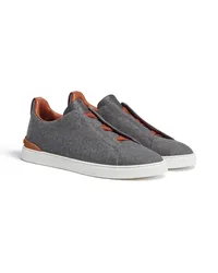 Ermenegildo Zegna Triple Stitch Sneaker aus #UseTheExisting Wolle in meliertem Grau Meliertes