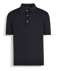 Ermenegildo Zegna Poloshirt aus Premium Cotton in Marineblau Marineblau