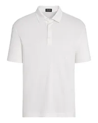 Ermenegildo Zegna High Performance Kurzarm-Poloshirt aus Wolle in Weiß Weiß