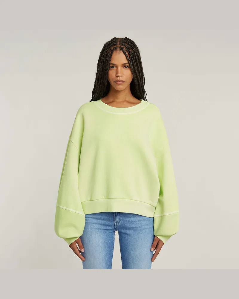 G-STAR RAW Overdyed Oversized Sweatshirt - Grün - Damen Grün