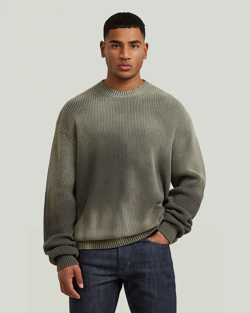 G-STAR RAW Sunfaded Loose Knit Pullover - Braun - Herren Braun