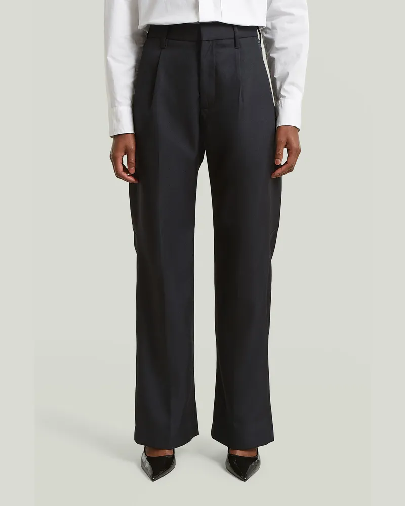 G-STAR RAW Bowey Pleated Chino - Schwarz - Damen Schwarz