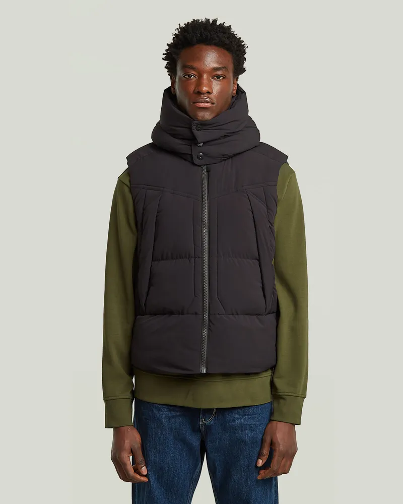 G-STAR RAW G-Whistler Padded Hooded Weste 2.0 - Schwarz - Herren Schwarz