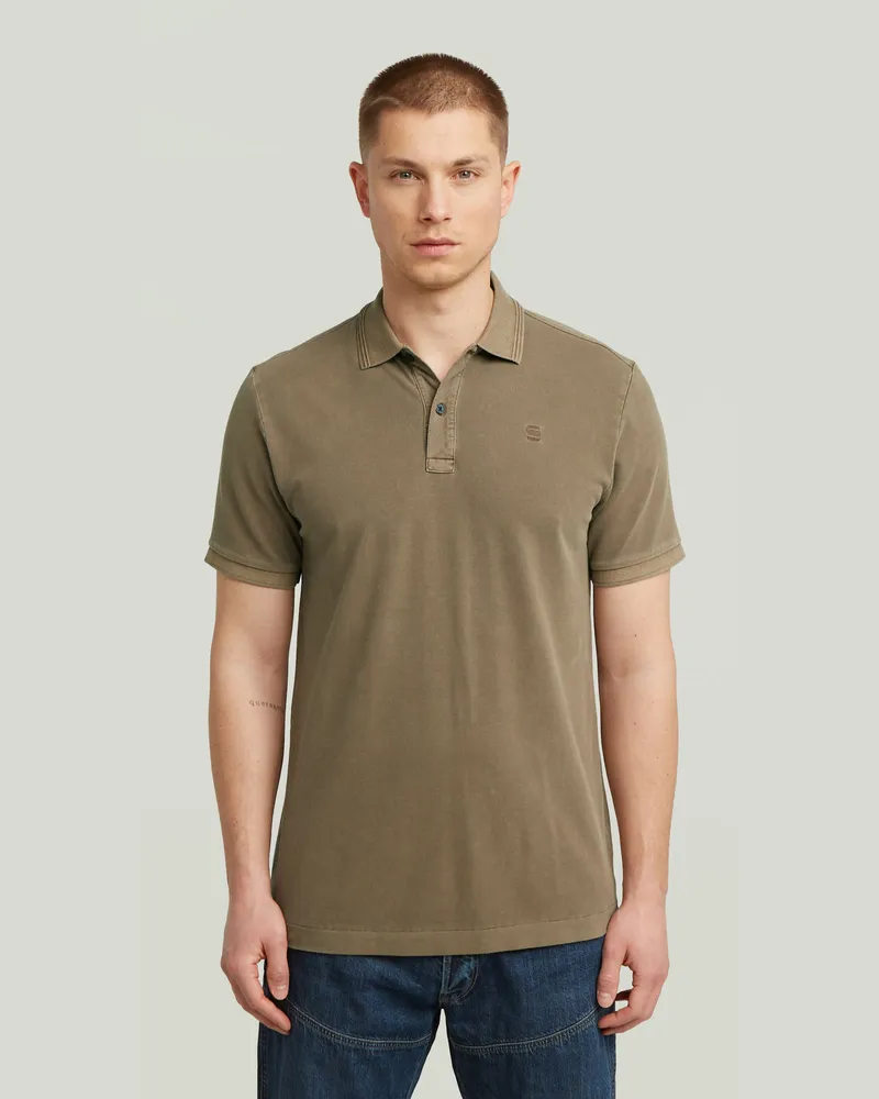 G-STAR RAW Kurzärmliges Poloshirt Dunda Overdyed Slim - Braun - Herren Braun
