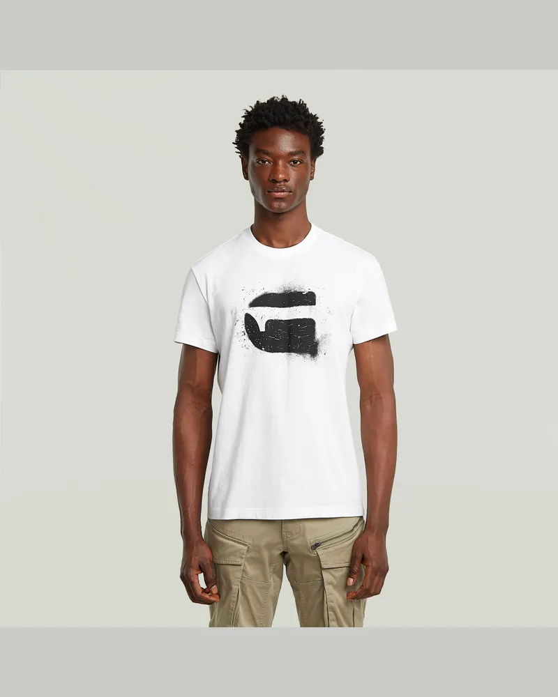 G-STAR RAW Spray G Logo T-Shirt - Weiß - Herren Weiß