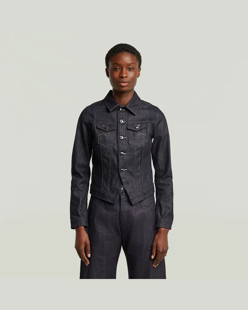 G-STAR RAW Pitched Hem Slim Jacke - Dunkelblau - Damen Dunkelblau