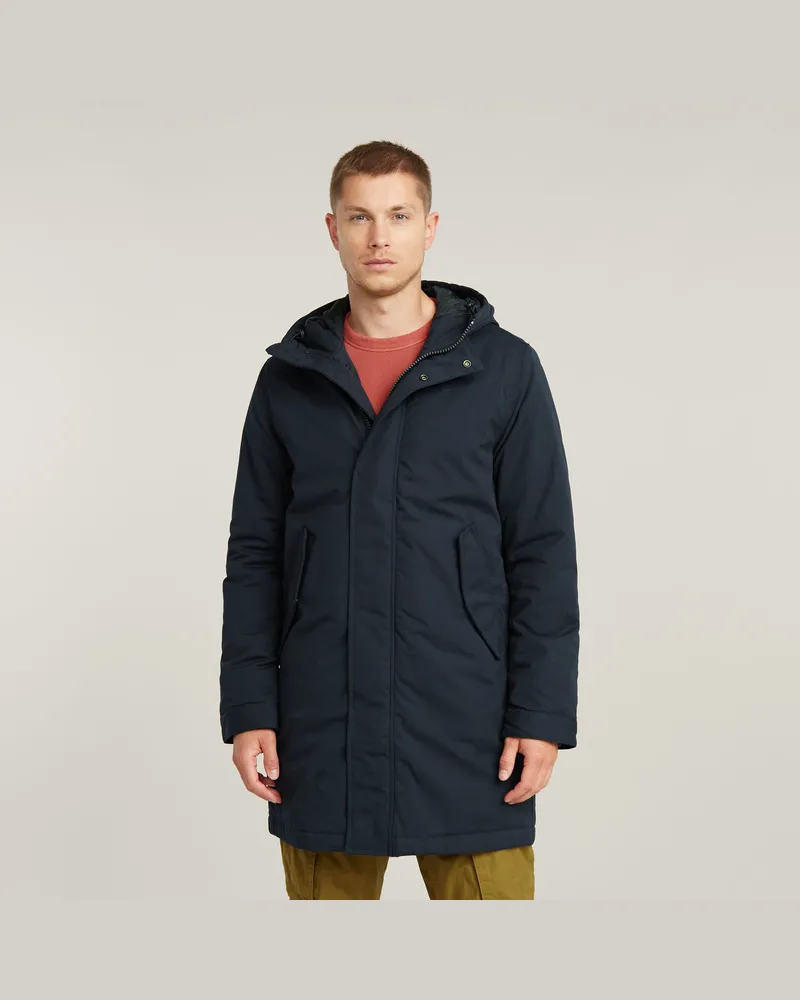 G-STAR RAW Everyday Hooded Parka - Dunkelblau - Herren Dunkelblau