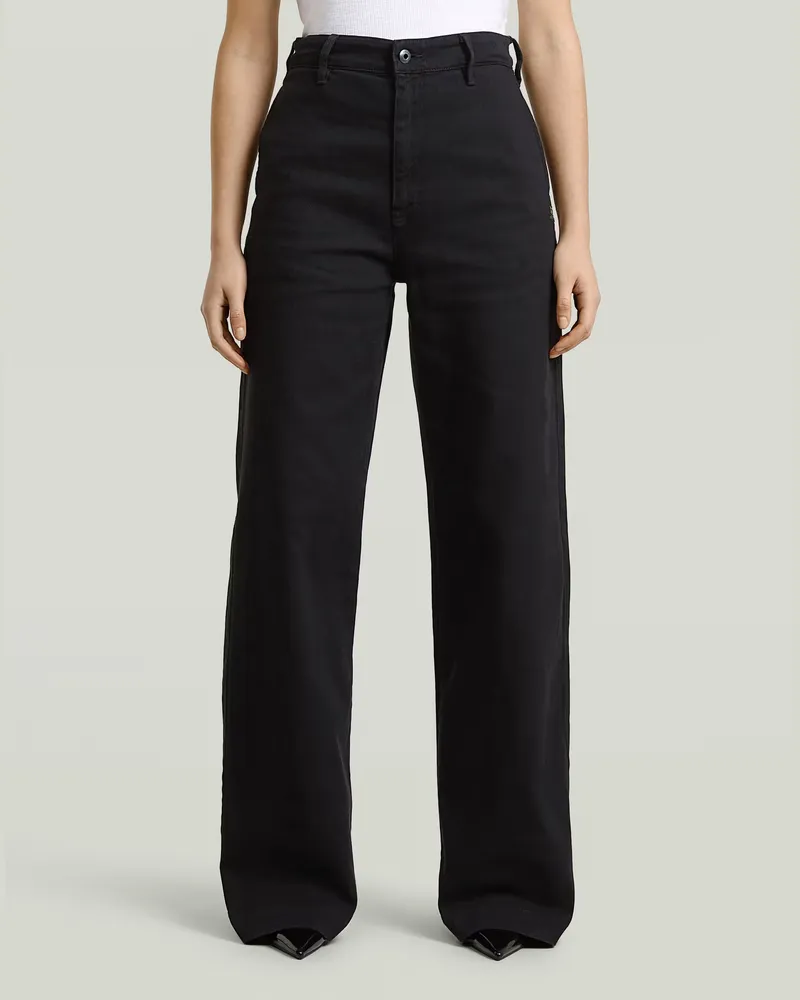 G-STAR RAW Deck High Loose Chino - Schwarz - Damen Schwarz