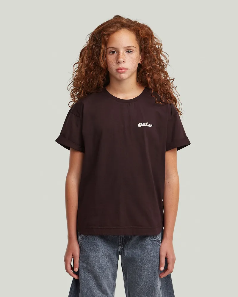 G-STAR RAW Girls Rolled Up T-Shirt - Braun - mädchen Braun