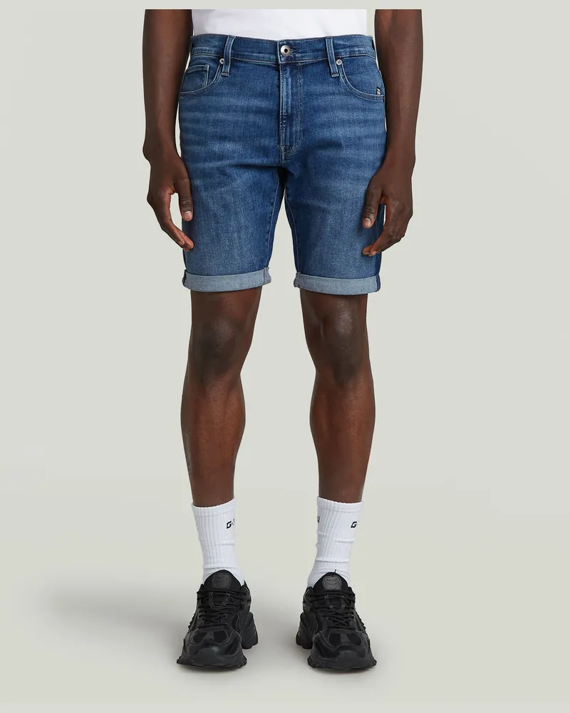 G-STAR RAW 3301 Slim Denim Shorts - Mittelblau - Herren Mittelblau