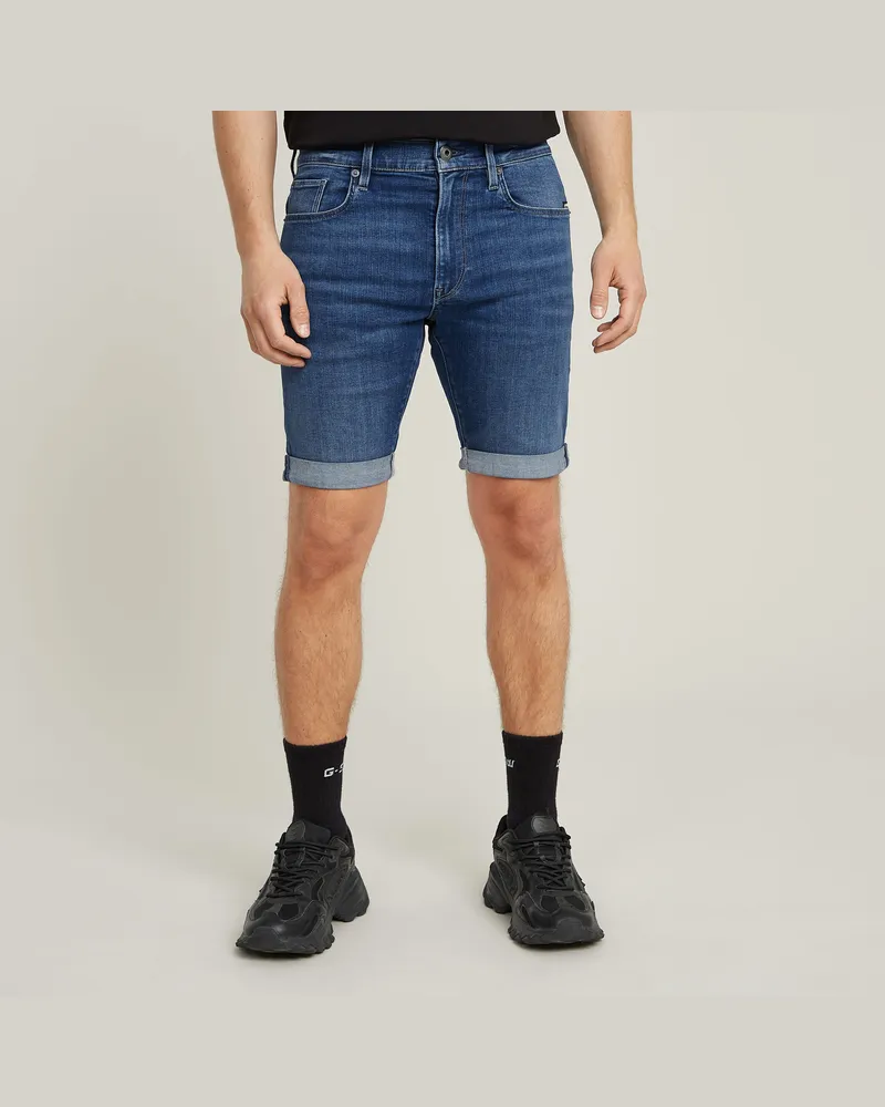 G-STAR RAW 3301 Slim Denim Shorts - Mittelblau - Herren Mittelblau